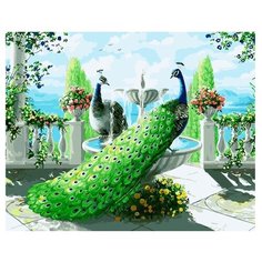 Картина по номерам Paintboy, 29437 Павлины при королевском дворе, холст на подрамнике 40х50см