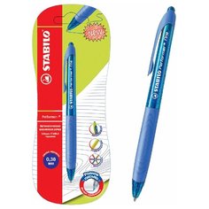 Ручка автоматическая шариковая STABILO Performer+, 1 шт., синие масляные чернила