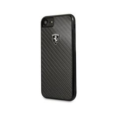 Накладка Ferrari Heritage Real Carbon Hard для iPhone SE 2020 / 8 / 7 / 6s / 6 - Black