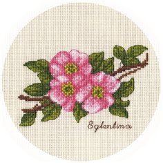 Набор для вышивания PANNA "Веточка шиповника" 17x13 см
