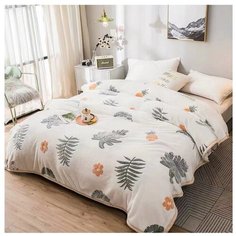 Плед Tango Lindo 200x220 см, белый/зеленый