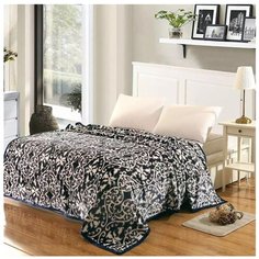 Плед Tango Lindo 200x220 см, черный/бежевый