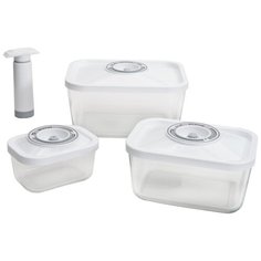 STATUS Набор вакуумных контейнеров VAC-Glass-Set, white