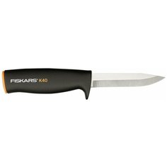 Нож FISKARS 1001622 с чехлом черный/оранжевый