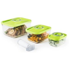 STATUS Набор вакуумных контейнеров VAC-Glass-Set, green
