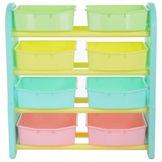 Стеллаж Edu-play с ящиками, 4 полки (AR-7385) ментол