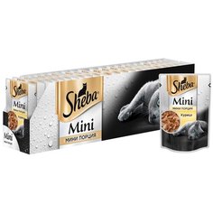 Влажный корм для кошек Sheba Mini, с курицей 33 шт. х 50 г (мини-филе)