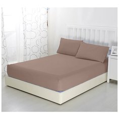 Простыня на резинке, Мокко, 180х200х20, трикотаж (140 г/м2) Текс Дизайн