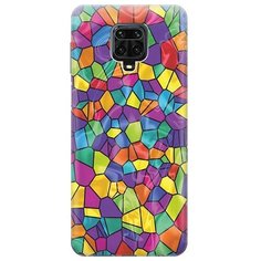 Ультратонкий силиконовый чехол-накладка для Xiaomi Redmi Note 9S / Note 9 Pro с принтом "Яркая мозаика" Gosso