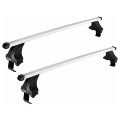 Багажник на крышу ATLANT для Nissan Tiida (хэтчбек) г.в.2004-2013 с прямоугольными дугами (в сборе)