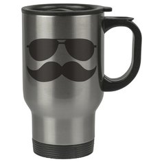 Автомобильная термокружка Черные очки и усы Drabs