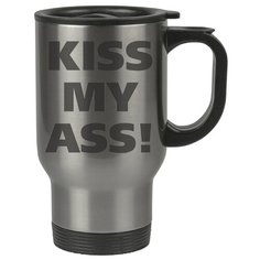 Автомобильная термокружка Kiss my ass! , Поцелуй мой зад! Drabs