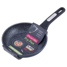 Сковорода 20см. с покрытием чёрный мрамор из алюминия Kamille