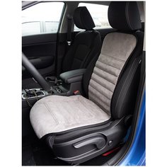 Накидка на сиденье автомобиля из алькантары, AvtoTink, 33002 цвет: Серый