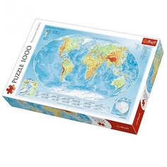 Пазл Trefl Физическая карта мира, 1000 деталей