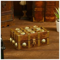 Шкатулка дерево "Киприда" 15.6х10.2х6.9 см 4503151 Сима ленд