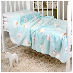 Плед-покрывало Baby Nice VELSOFT 3D "Птичка", 150х200, бирюзовый