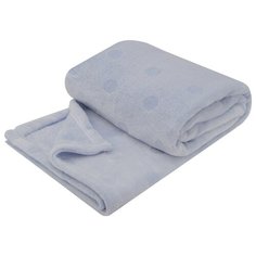 Плед-покрывало Baby Nice, MICRO VELUR, 150 х 200, "Горох", голубой