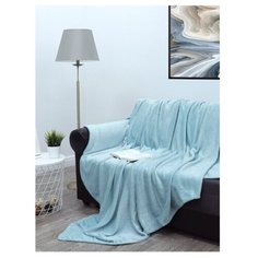 Плед TexRepublic Shick Точки Фланель Евро Ментоловый