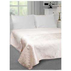 Покрывало DeNASTIA Палермо 240х260, атл/мат, молочный, круги