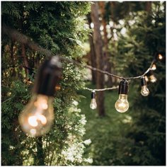 "Ретро гирлянда LVMPV "Боксерская", с диммером, , черная, 3 метра, 6 ламп"