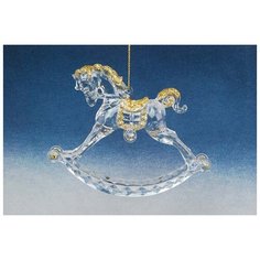 Украшение Лошадь-качалка, цвет золото/серебро Forest Market