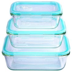 Набор контейнеров LORAINE 29696 стекло 3 штуки