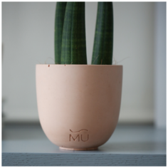 Декоративное кашпо Berta MUSKO / Экобетон / Бежевое