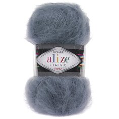 Пряжа Alize Mohair Classic (87 угольно-серый) 5 шт.