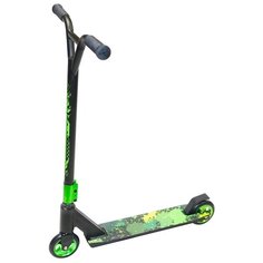 Самокат Трюковой "Street Hit" PRO Master черно-зеленый, с алюминиевыми колесами
