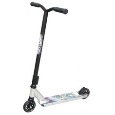 Самокат трюковой "Street Hit" Master Сhrome с алюминиевыми колесами, серебряный