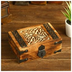 Шкатулка дерево "Медея" 15,2х10,2х6,4 см 4503156 Сима ленд