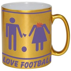 Золотая кружка I love football! Drabs