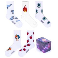 Спортивные носки Babushka, набор носков с принтом, 3 пары в коробке, размер 36-39, SPB5-3