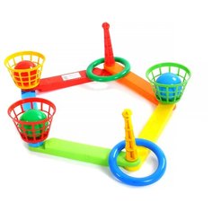 Кольцеброс, 2 кольца, 3 корзины, 3 мячика, POLTOYS PL6997