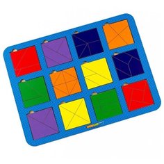 Развивающее пособие из дерева Сложи квадрат, Б.П.Никитин, 12 квадратов, ур. 2 Woodland