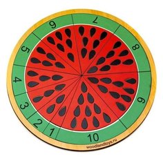 Развивающее пособие из дерева Обучение счету Арбуз Woodland