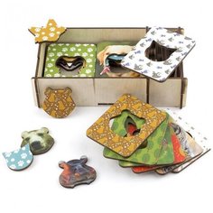 Развивающее пособие из дерева, Доски Сегена, Животные Woodland