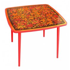 Стол квадратный Хохлома Осень Высшая категория Хохломская роспись