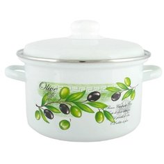 Кастрюля эмалированная Магнитогорская эмаль Оливия 3 л 01-Б1612/4