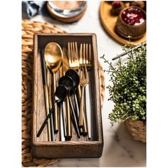 Ящик для столовых приборов из темного дуба Foxwoodrus