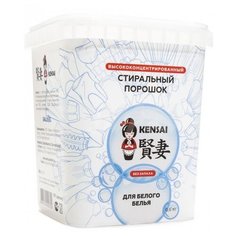 Стиральный порошок Kensai для белого белья, пластиковый контейнер, 0.6 кг
