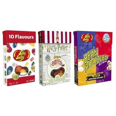 Конфеты Jelly Belly коробка 10 вкусов 35 гр. + Гарри Поттера Bertie Botts 35 гр. + Ассорти Bean Boozled 45 гр. (3 шт.)