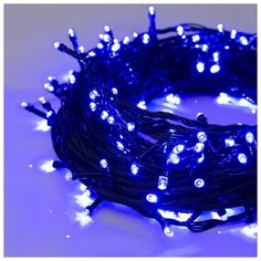 Гирлянда Luazon Lighting Нить, 20 м, LED-200-220V, 8 режимов, нить темная, свечение синее (3556814)