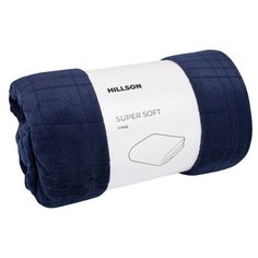 Плед-покрывало HILLSON SUPER SOFT из материала велсофт 150х200 см/темно-синий
