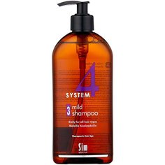Sim Sensitive SYSTEM 4 Mild Climbazole Shampoo 3 Терапевтический шампунь №3 для чувствительной кожи головы, 500 мл