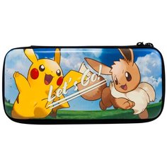 HORI Защитный чехол Hard Pouch Pokémon Lets Go для консоли Nintendo Switch (NSW-133U) черный/голубой