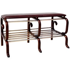 Скамья Сириус 100866 коричневый/темный орех/хром Sirius