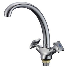 Смеситель для кухни (мойки) Ростовская Мануфактура Сантехники SL117-273F двухрычажный