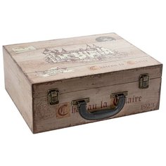 Сундук для хранения 3 бутылок 35*28*13см Русские подарки 47151